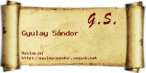 Gyulay Sándor névjegykártya